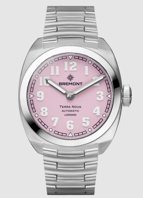 Replica Bremont Watch Terra Nova 38 Pink tn38-nd-ss-pk-b